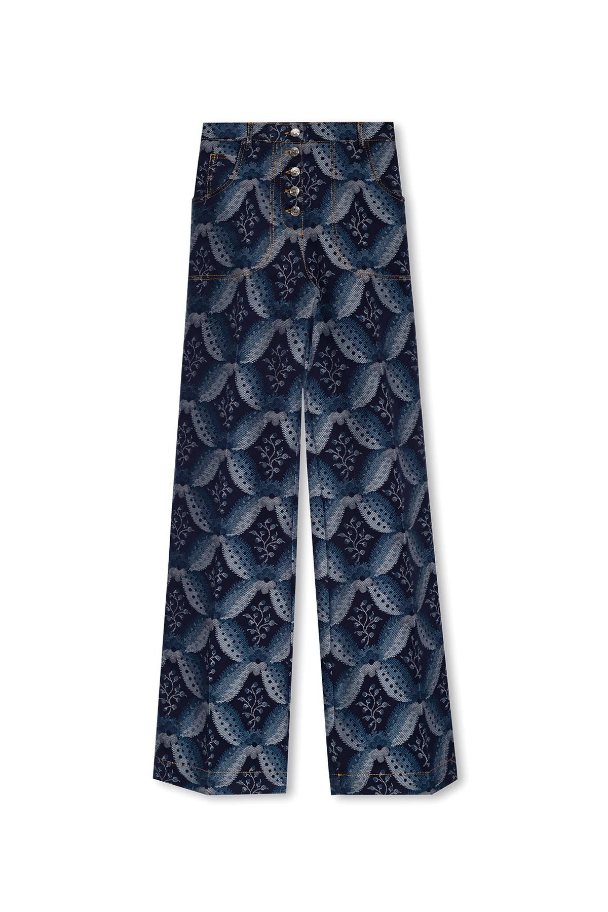 Jeans with jacquard pattern