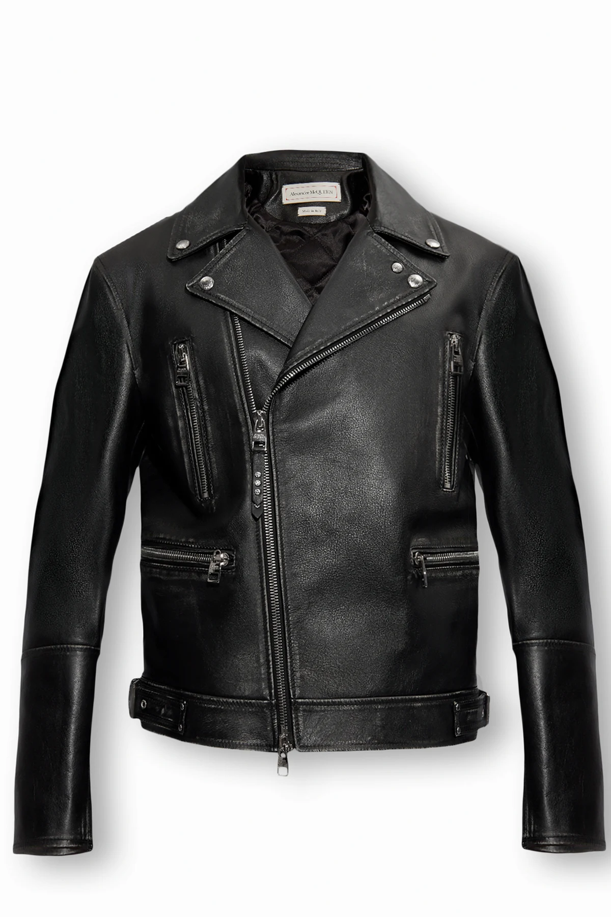 Leather biker jacket
