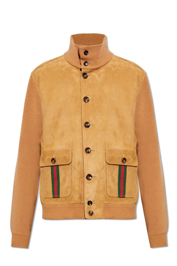 Suede bomber jacket