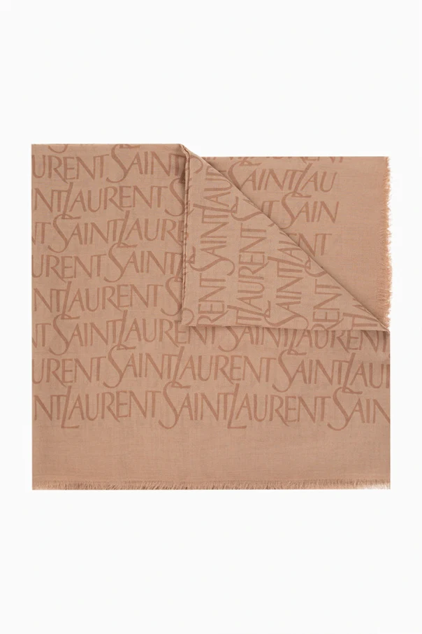 BLACK Monogrammed shawl