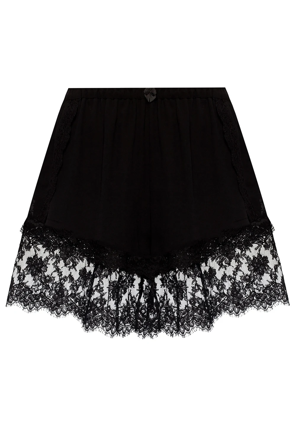 Shorts with lace trim