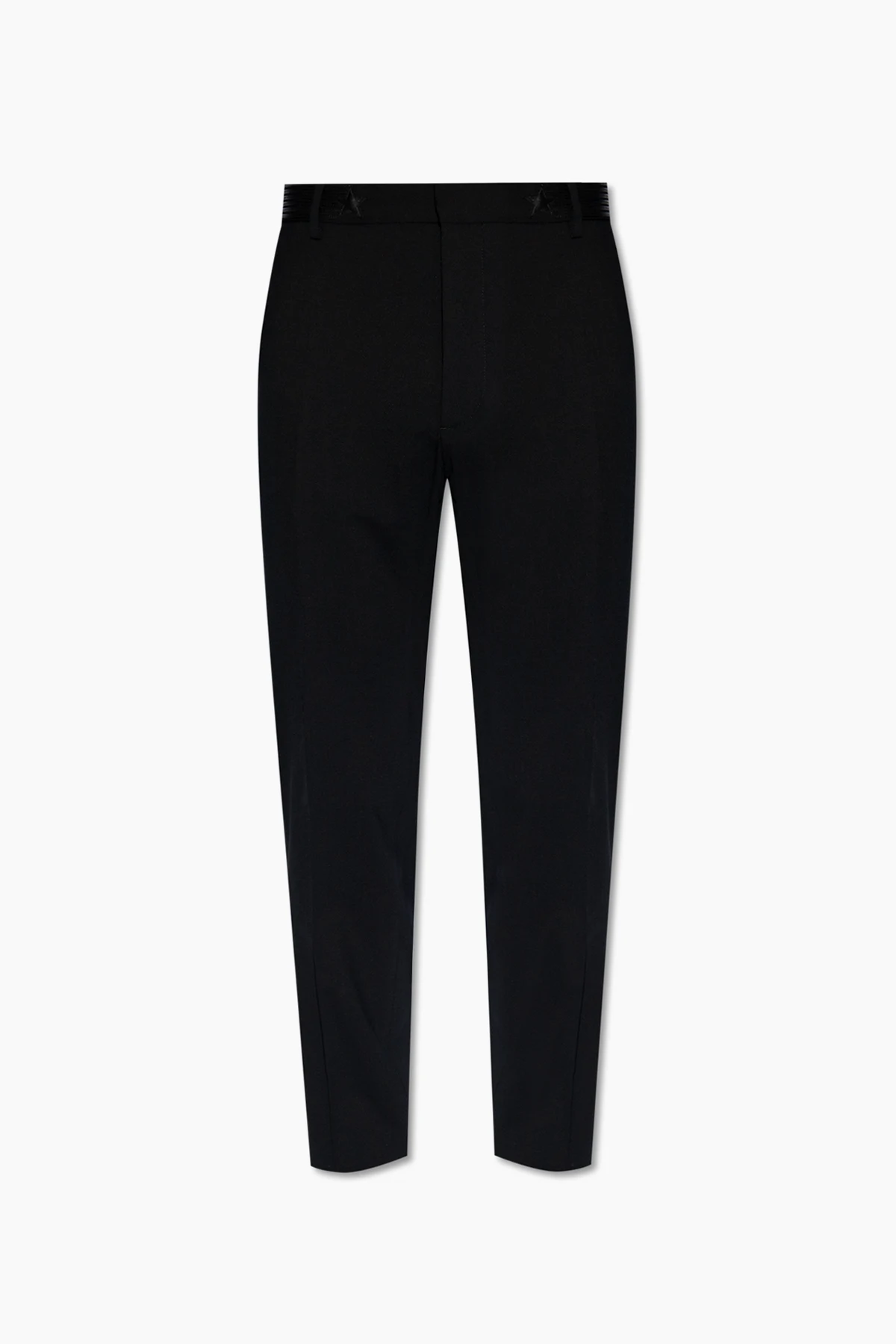 ‘Cigarette’ pleat-front trousers
