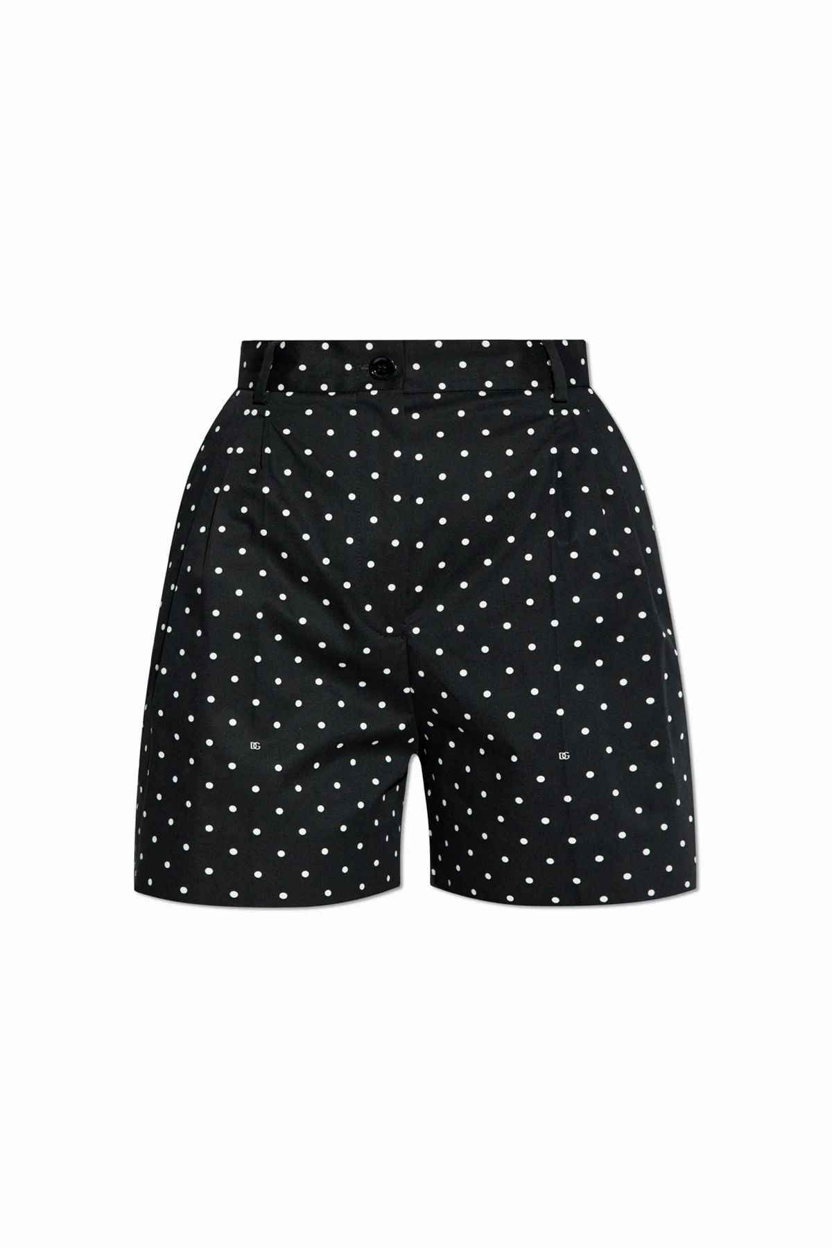 BLACK Polka-dot pattern shorts