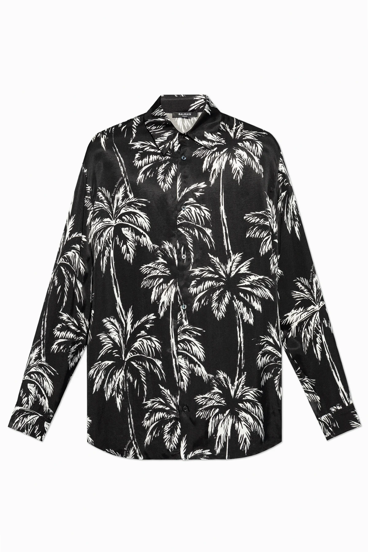 BLACK Floral pattern shirt
