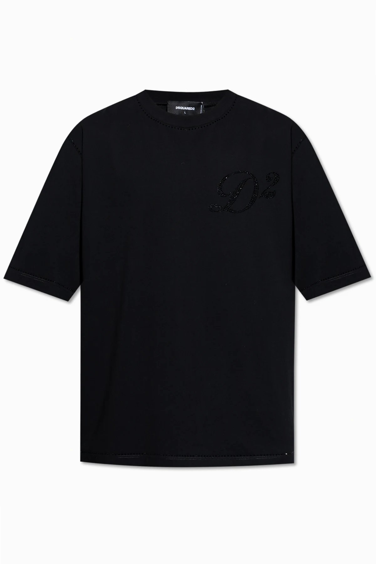 T-shirt z połyskującymi kryształami