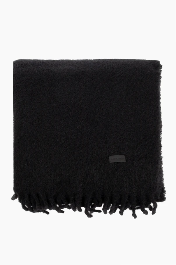BLACK Wool scarf