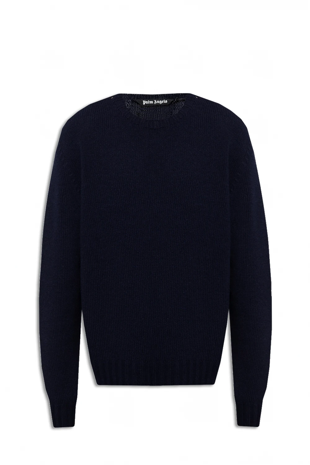 NAVY BLUE Wool sweater with logo