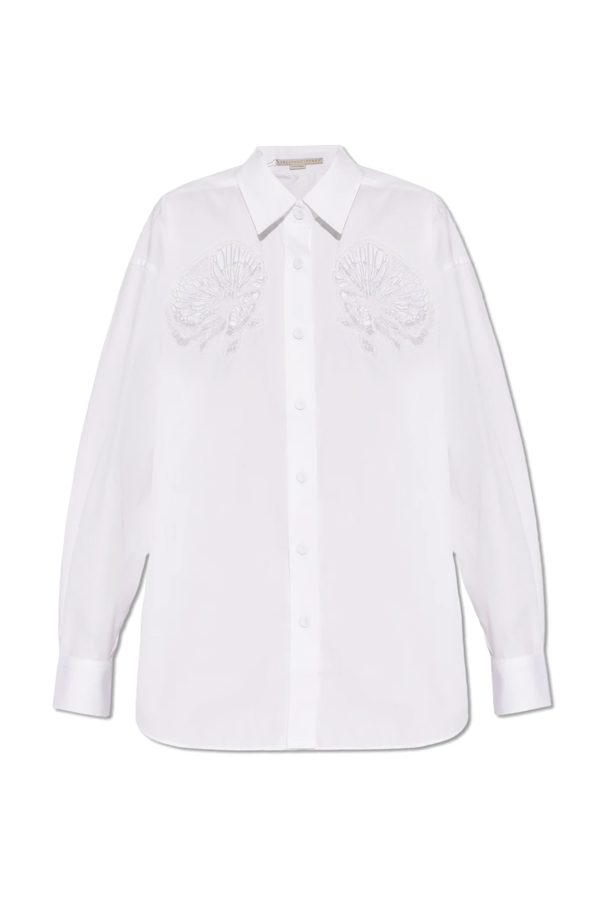 Cotton shirt with motif of flowers