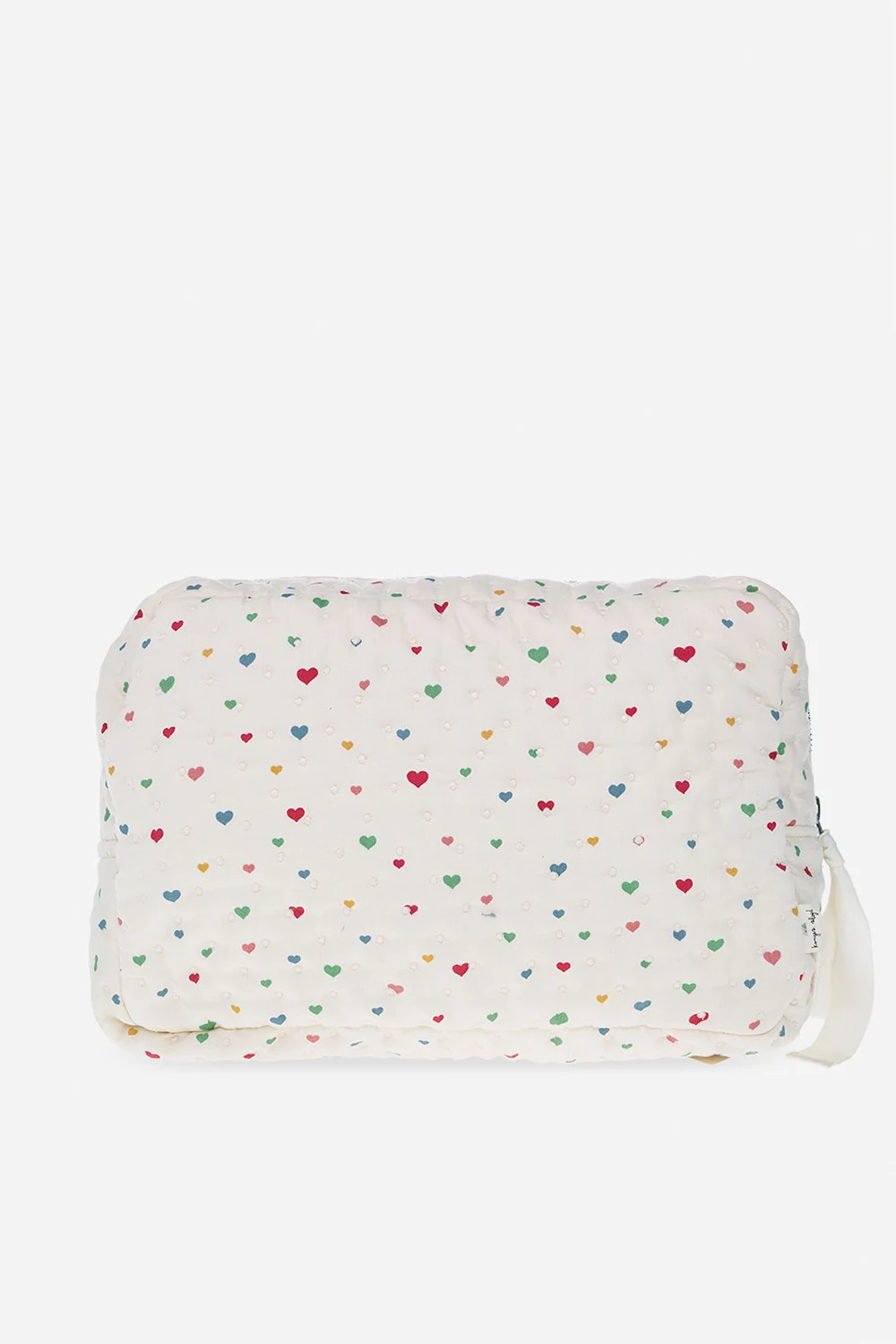 Wash bag with motif of hearts
