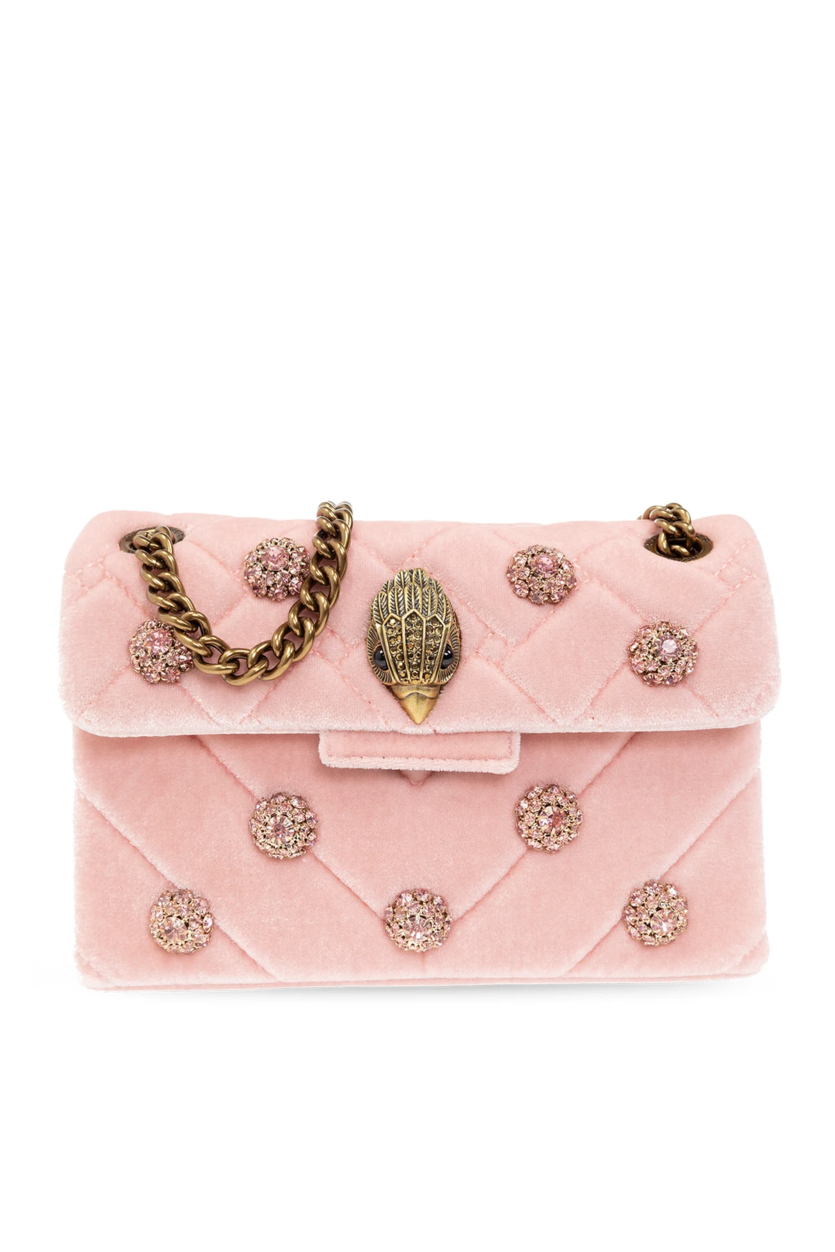 ‘Kensington Mini’ velvet shoulder bag