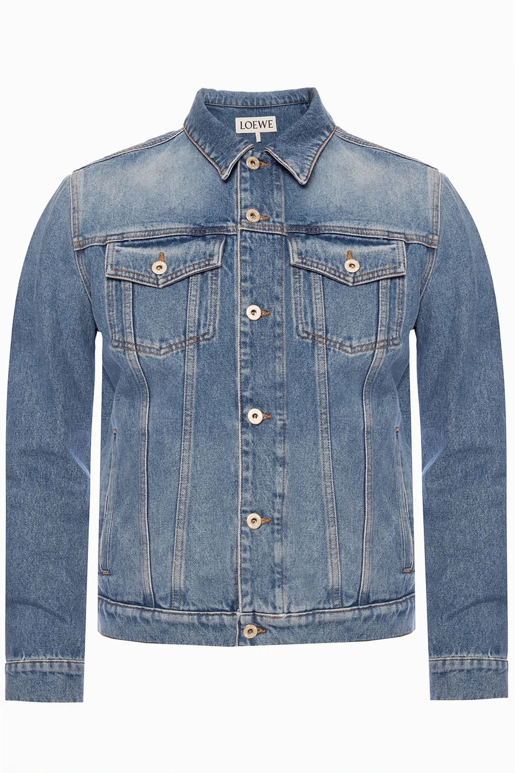 Jeansowa kurtka z logo