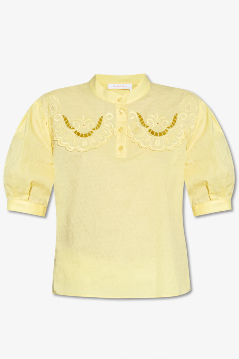 Lace-trimmed top