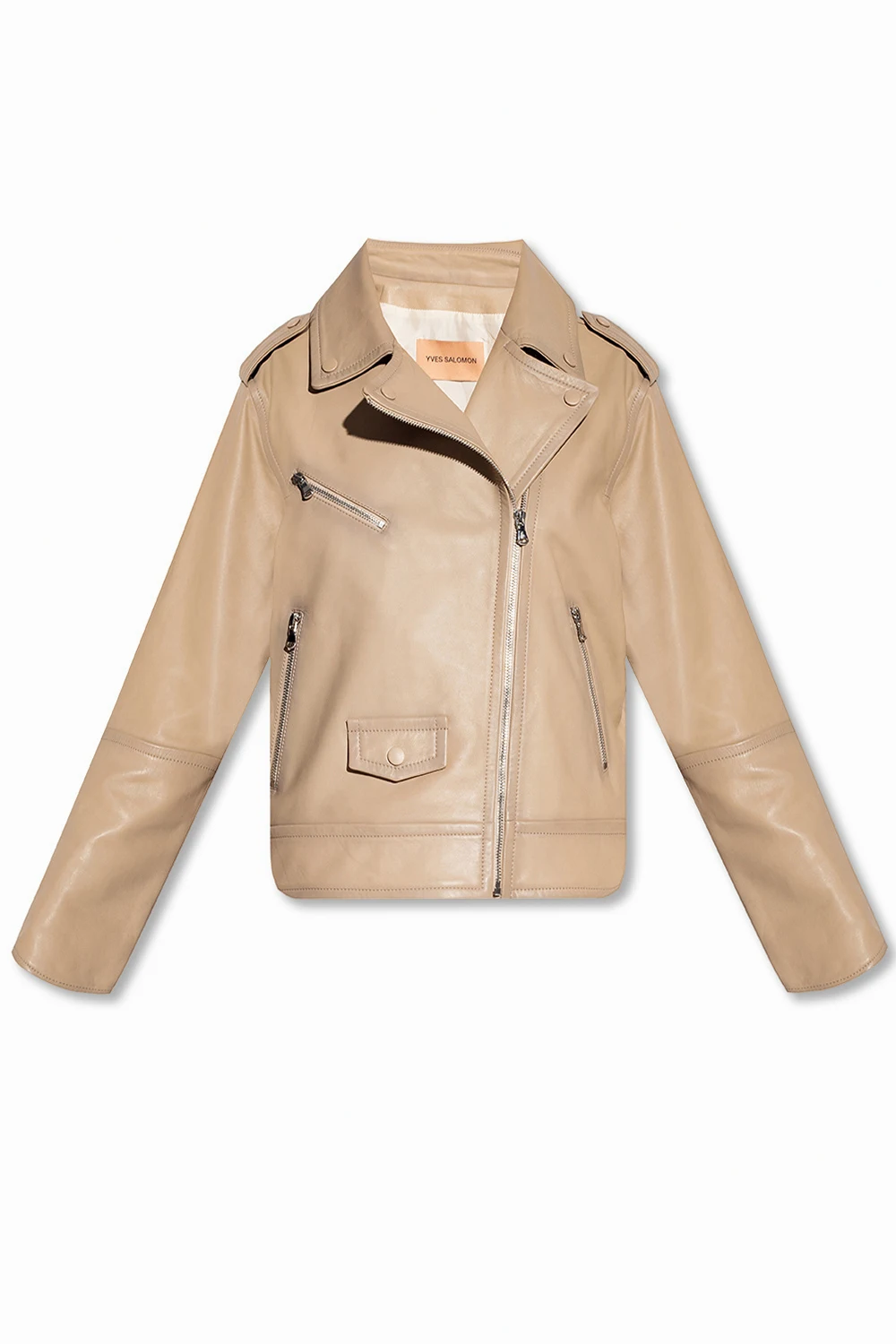 Leather biker jacket