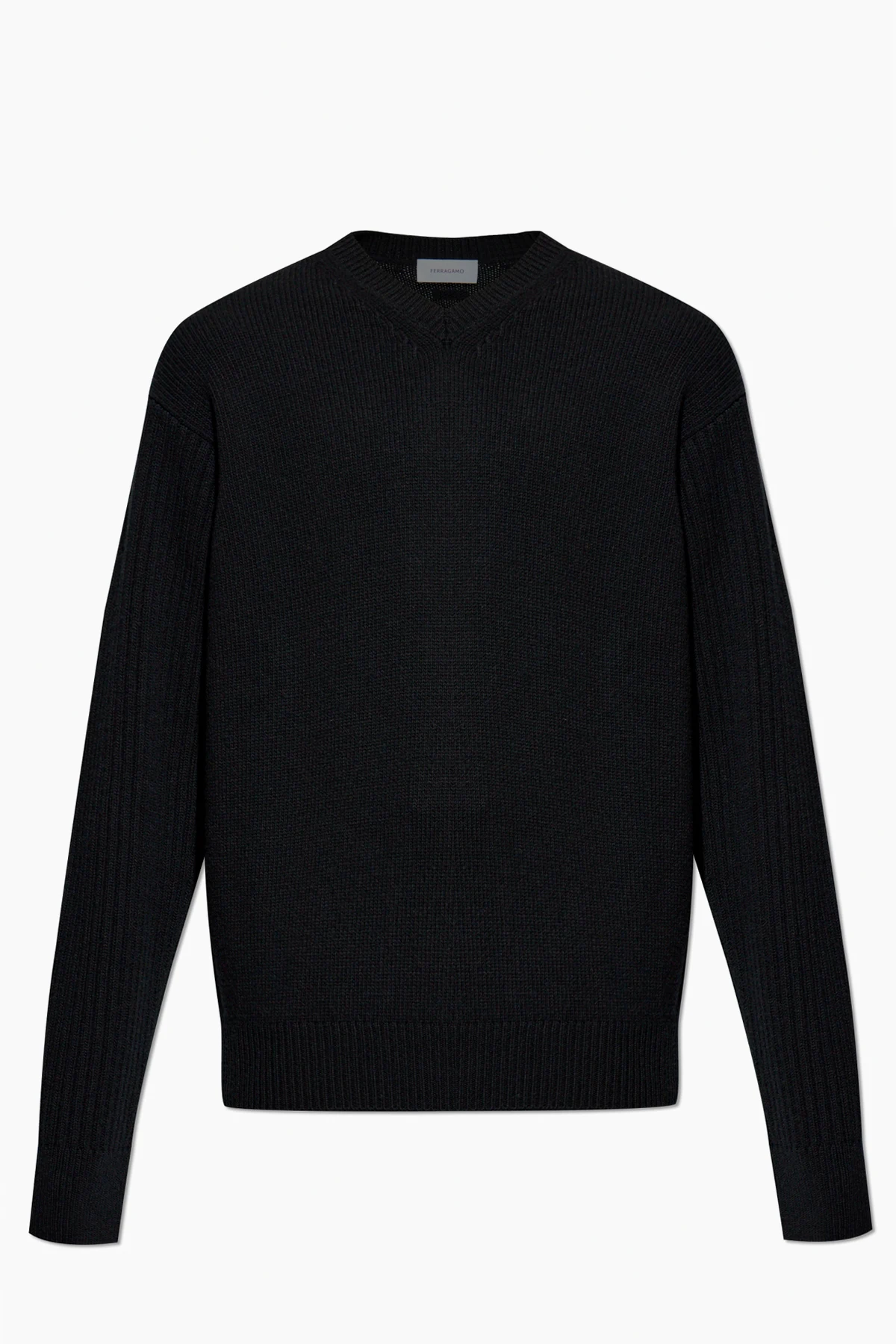 Sweter z dekoltem w serek