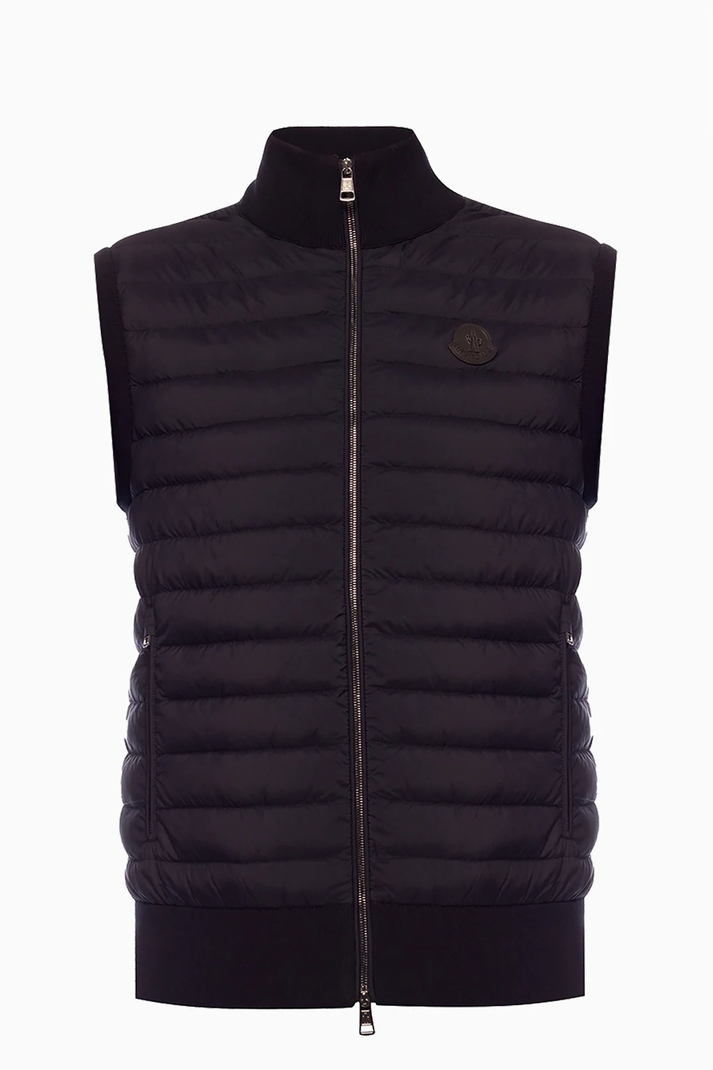 Down vest with logo