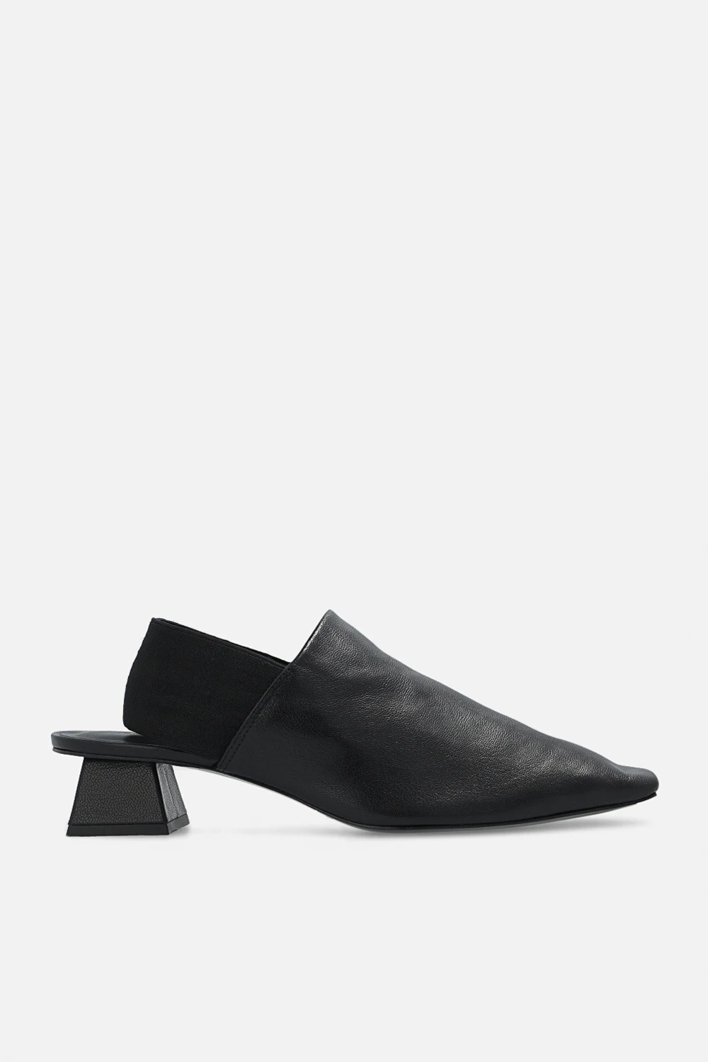Skórzane buty na obcasie