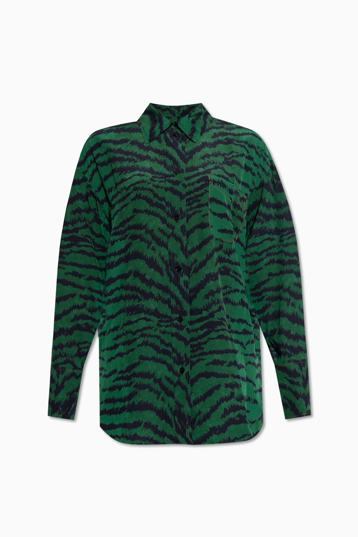 Silk shirt with animal motif
