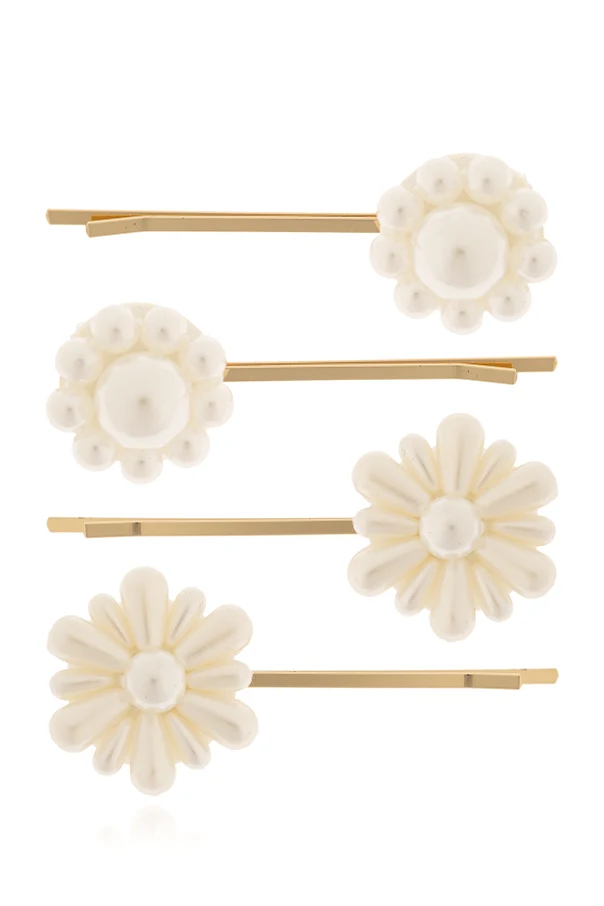 cream Complete hair clip set