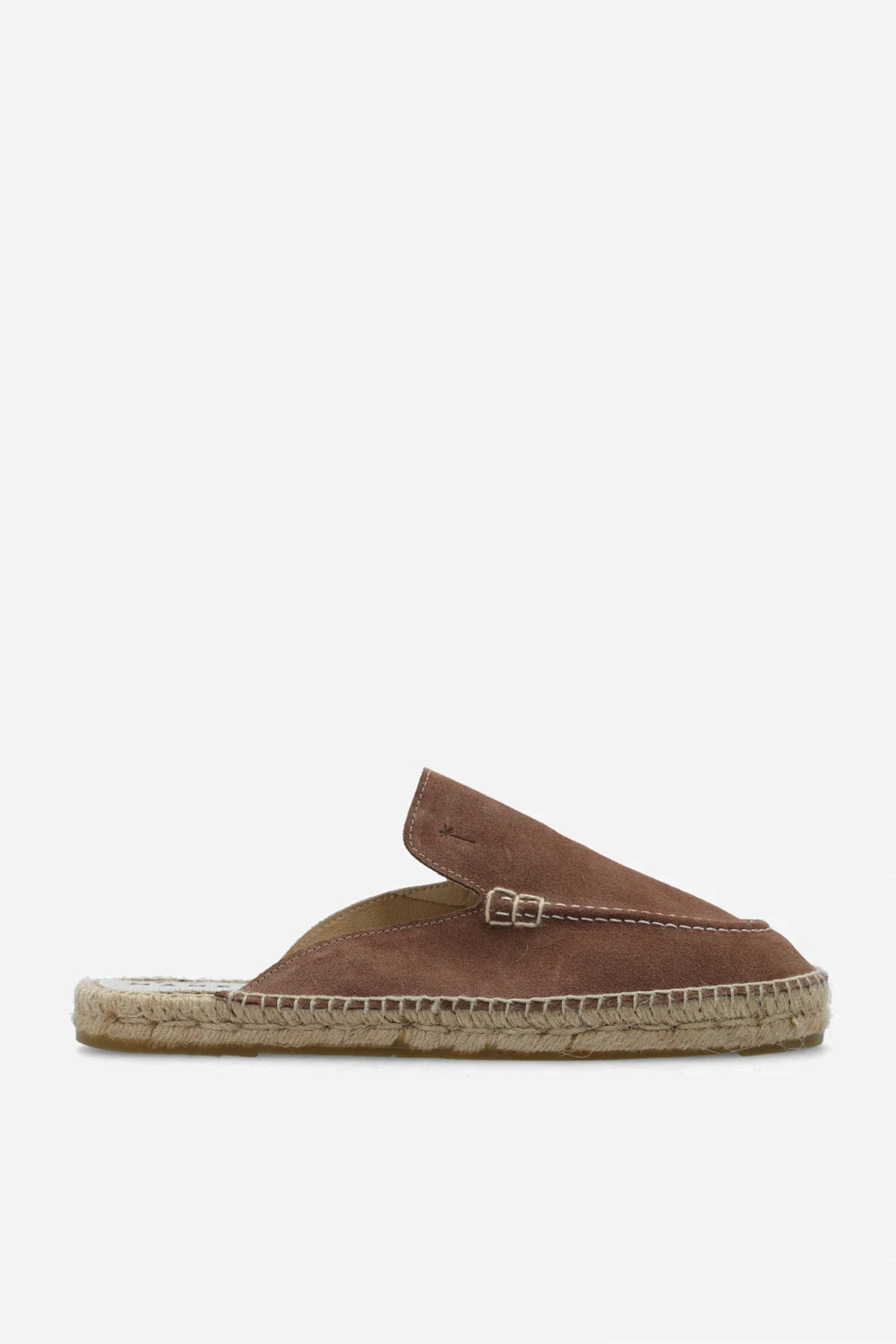 Zamszowe klapki z logo