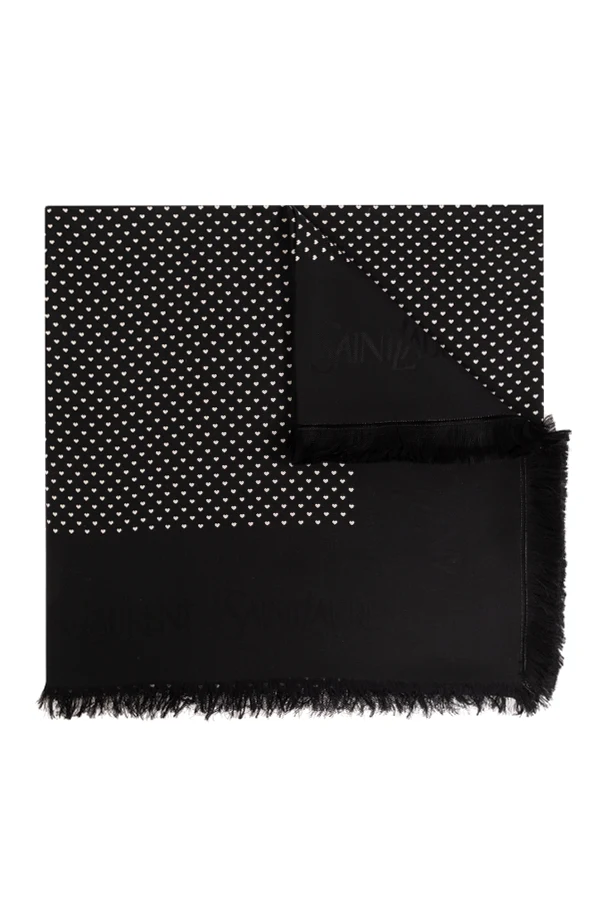 BLACK Shawl with frayed edges