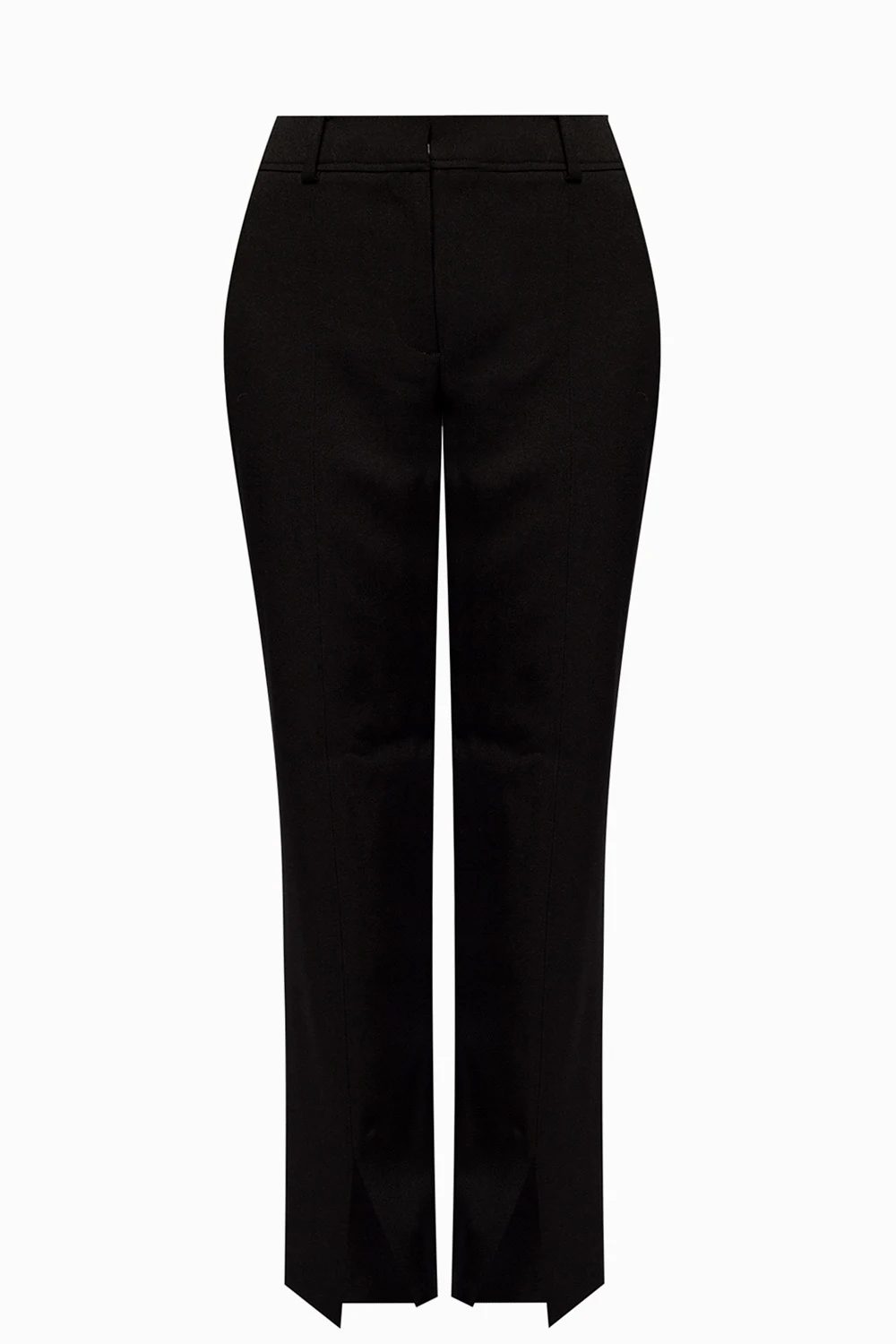 Trousers with front seam
