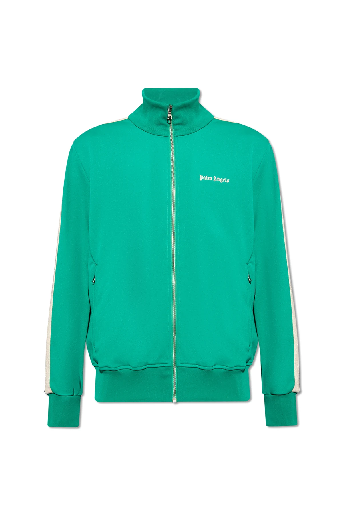 GREEN Sweatshirt with standing collar