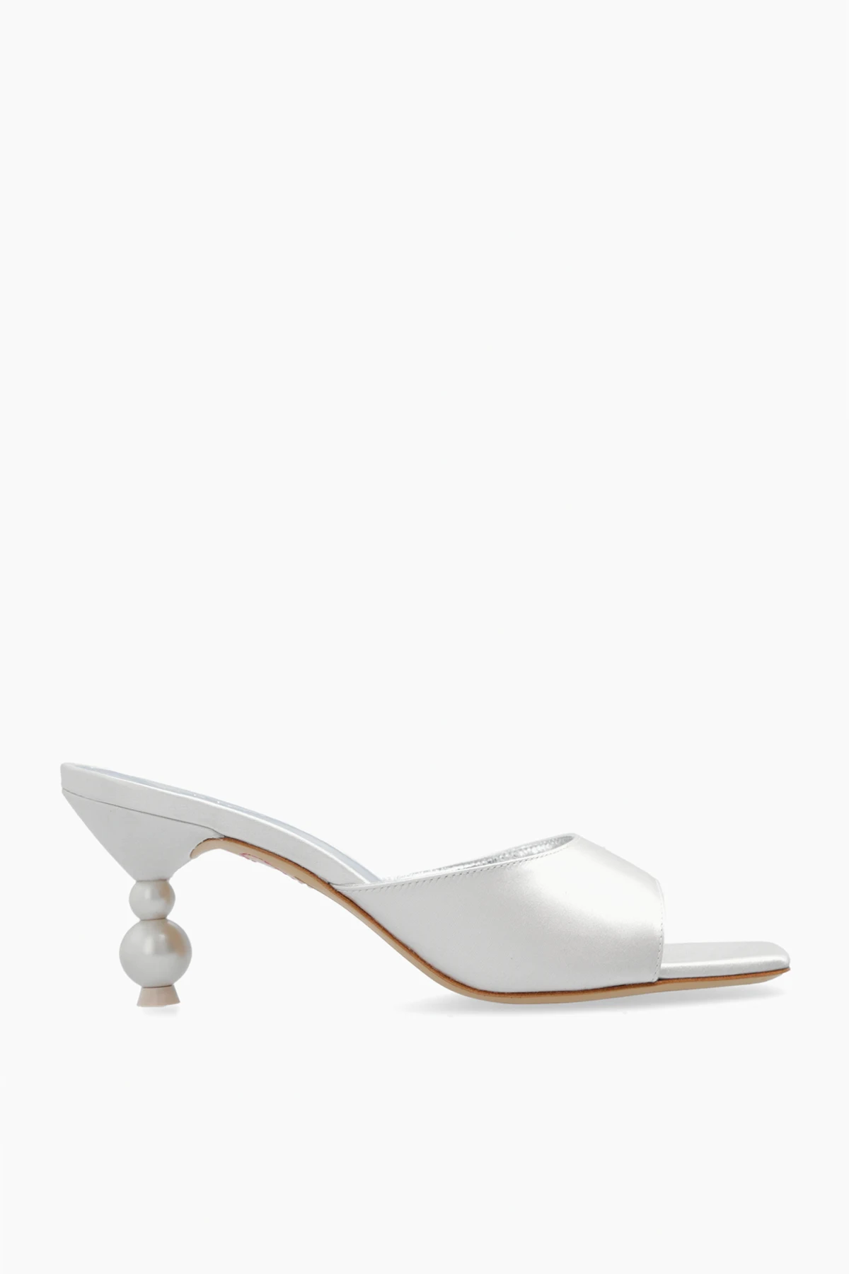 WHITE Heeled mules 'Perla'
