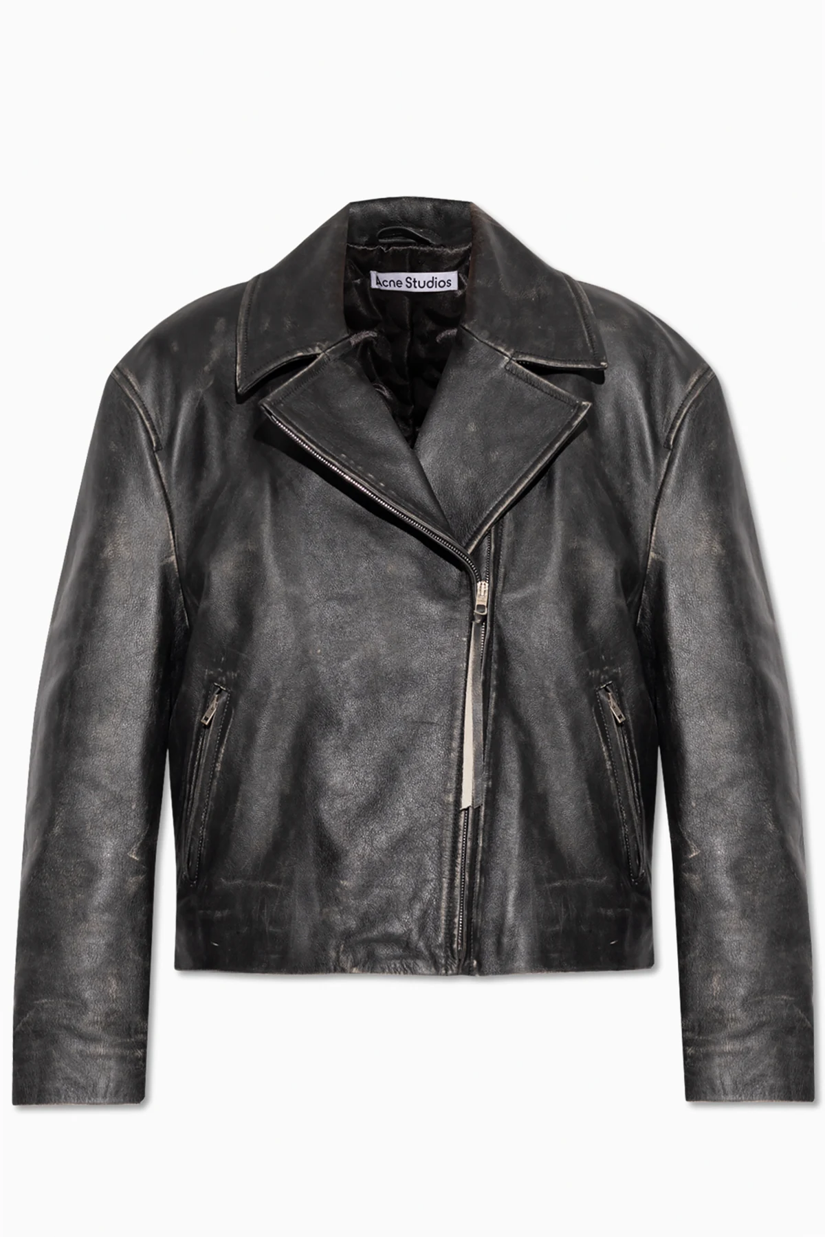 Skórzana kurtka z efektem ‘vintage’