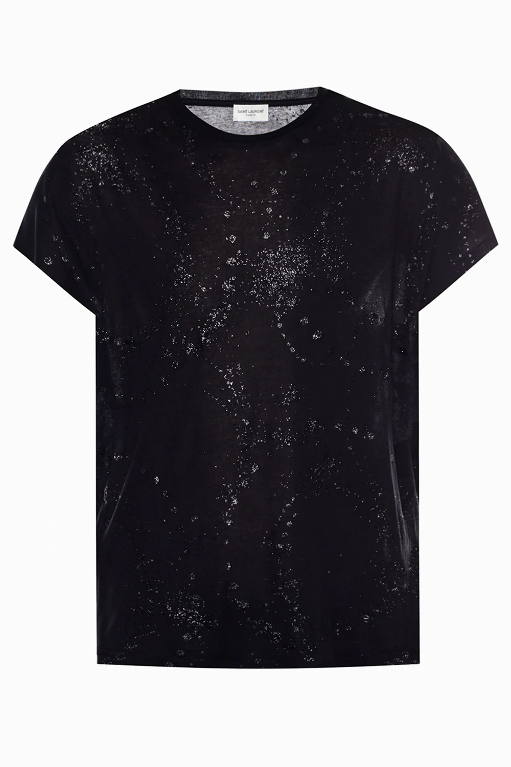 T-shirt z brokatowym wykończeniem