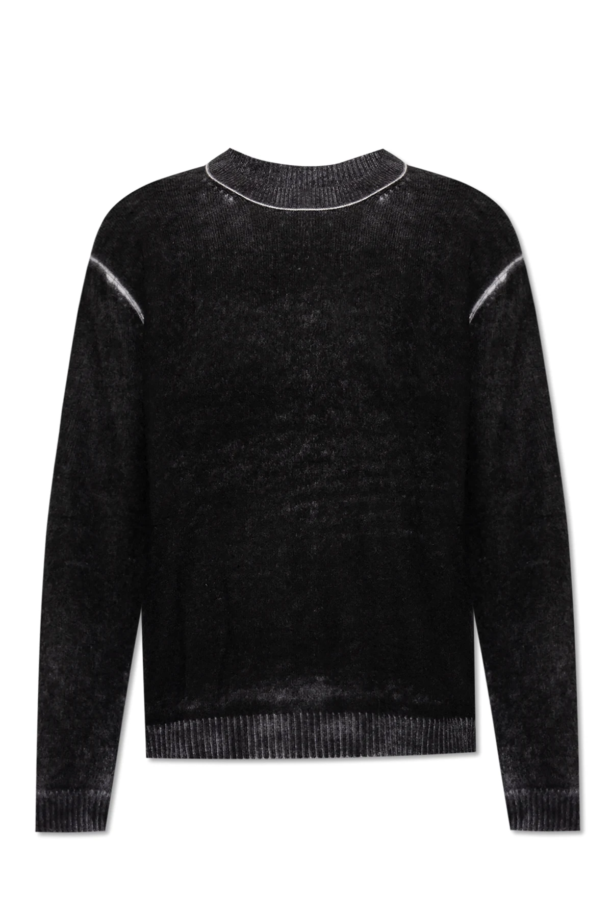 Sweter z wełnianym wykończeniem