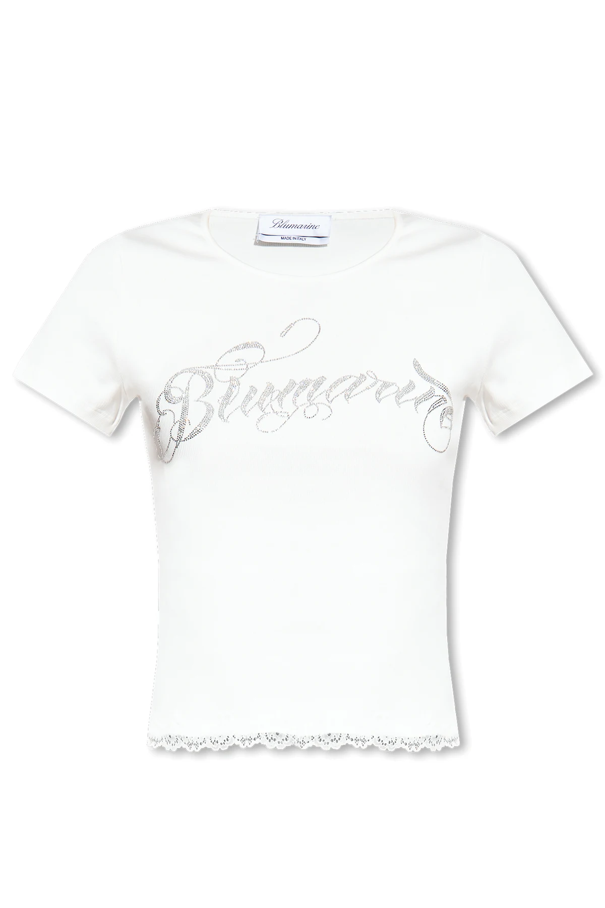 Prążkowany top z logo