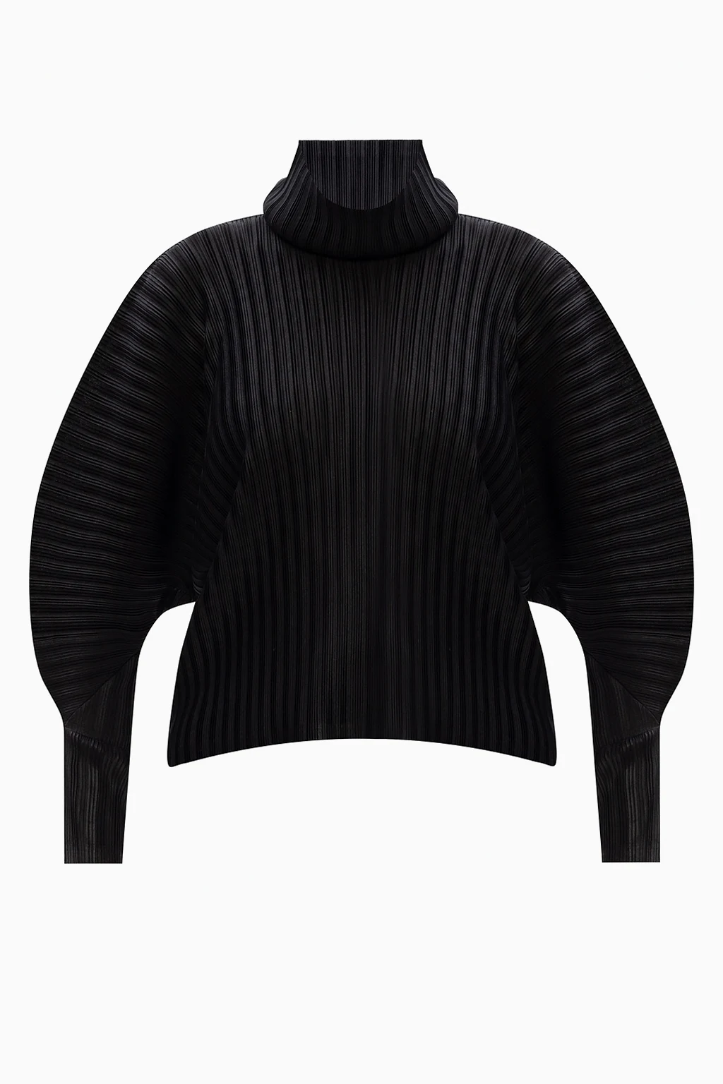 Plisowany top ze stójką