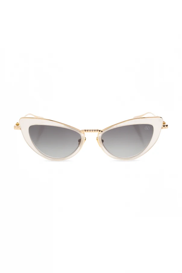 cream ‘VIII’ Sunglasses by Valentino Eyewear