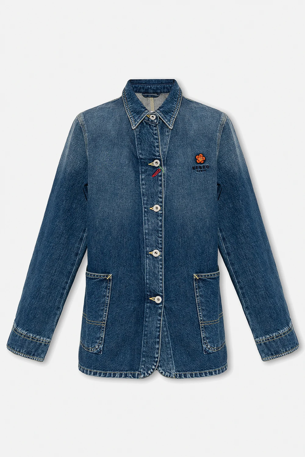 Denim jacket with logo