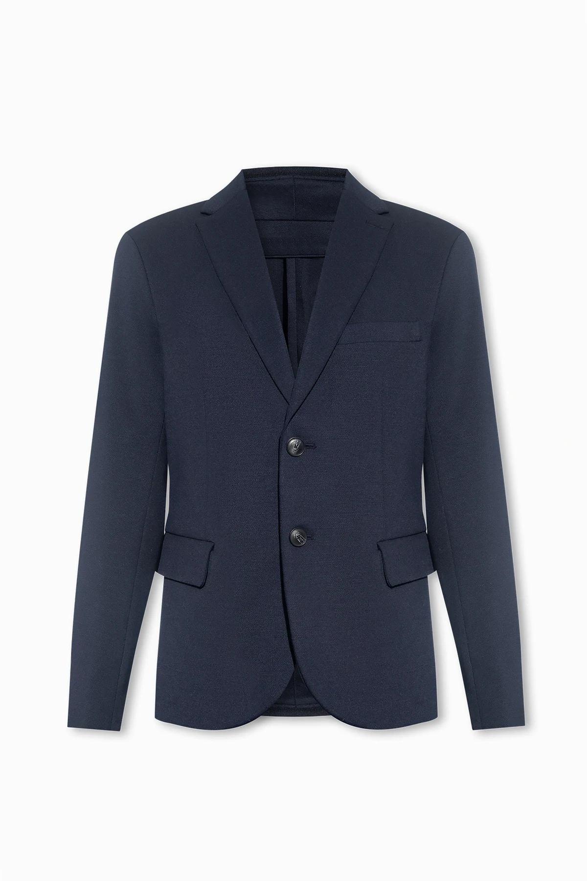 Single-breasted blazer with hood