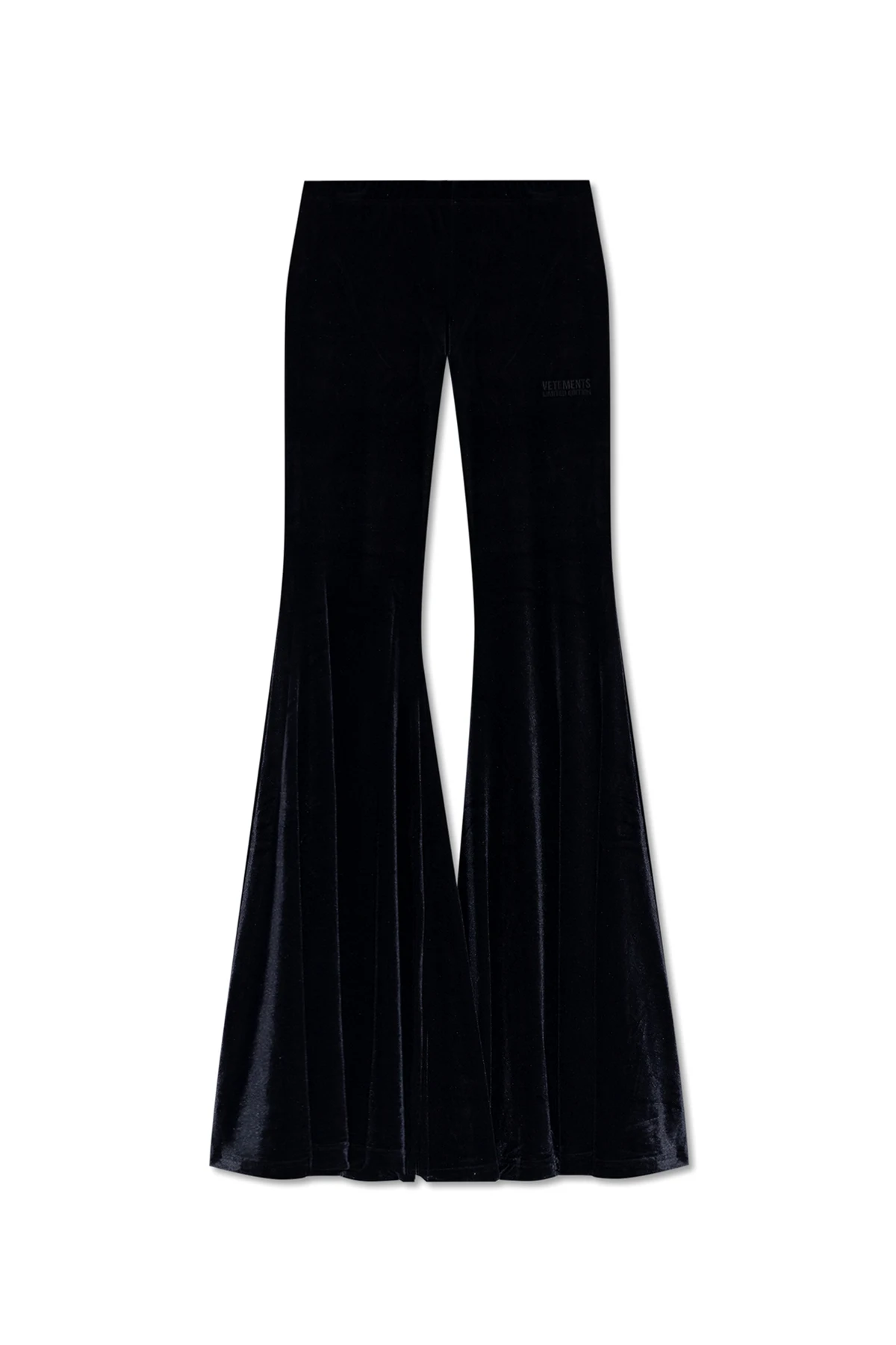 Velvet trousers with logo