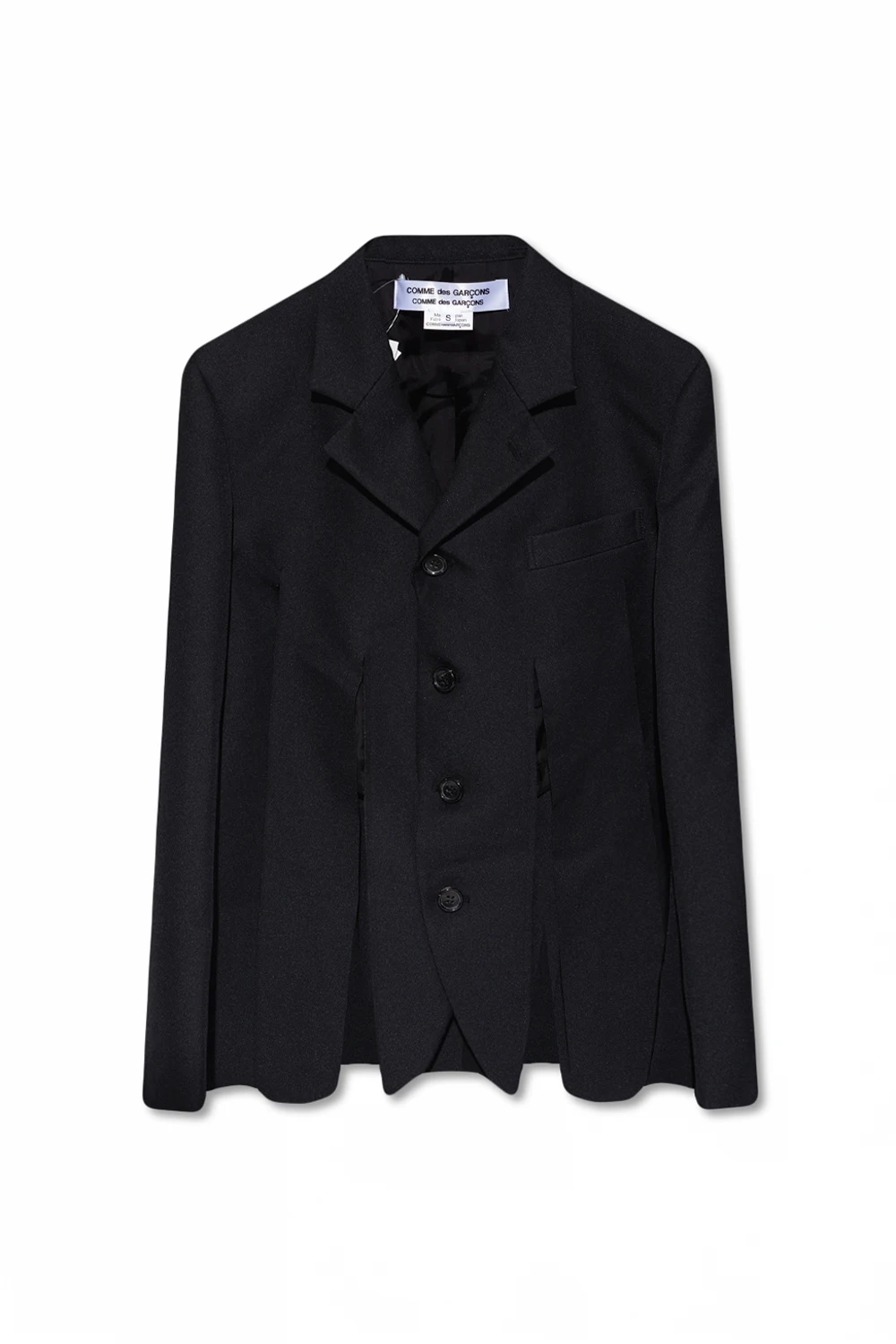 Fringed single-breasted blazer