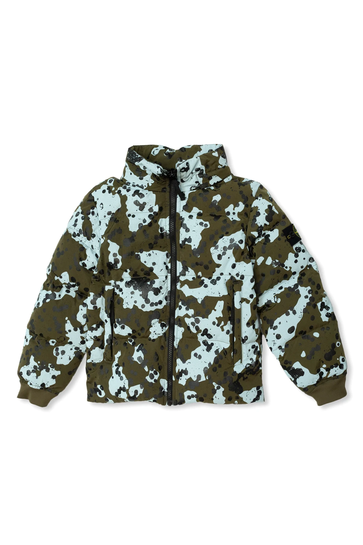 Patterned down jacket