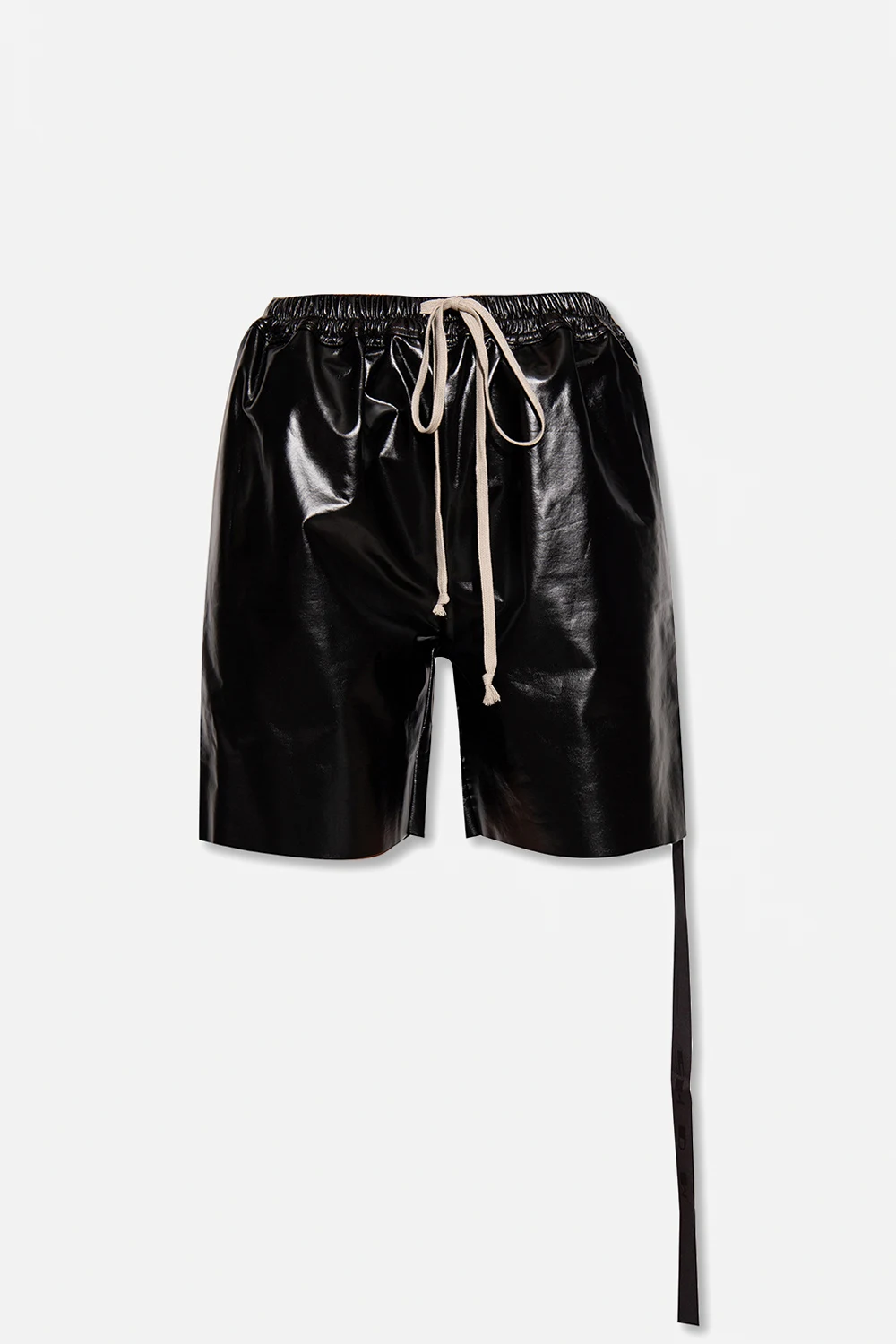 Faux-leather shorts