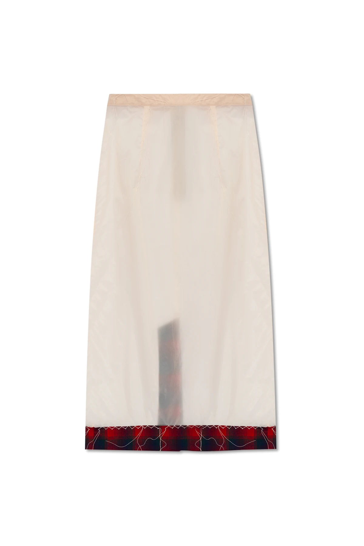 Skirt in contrasting fabrics