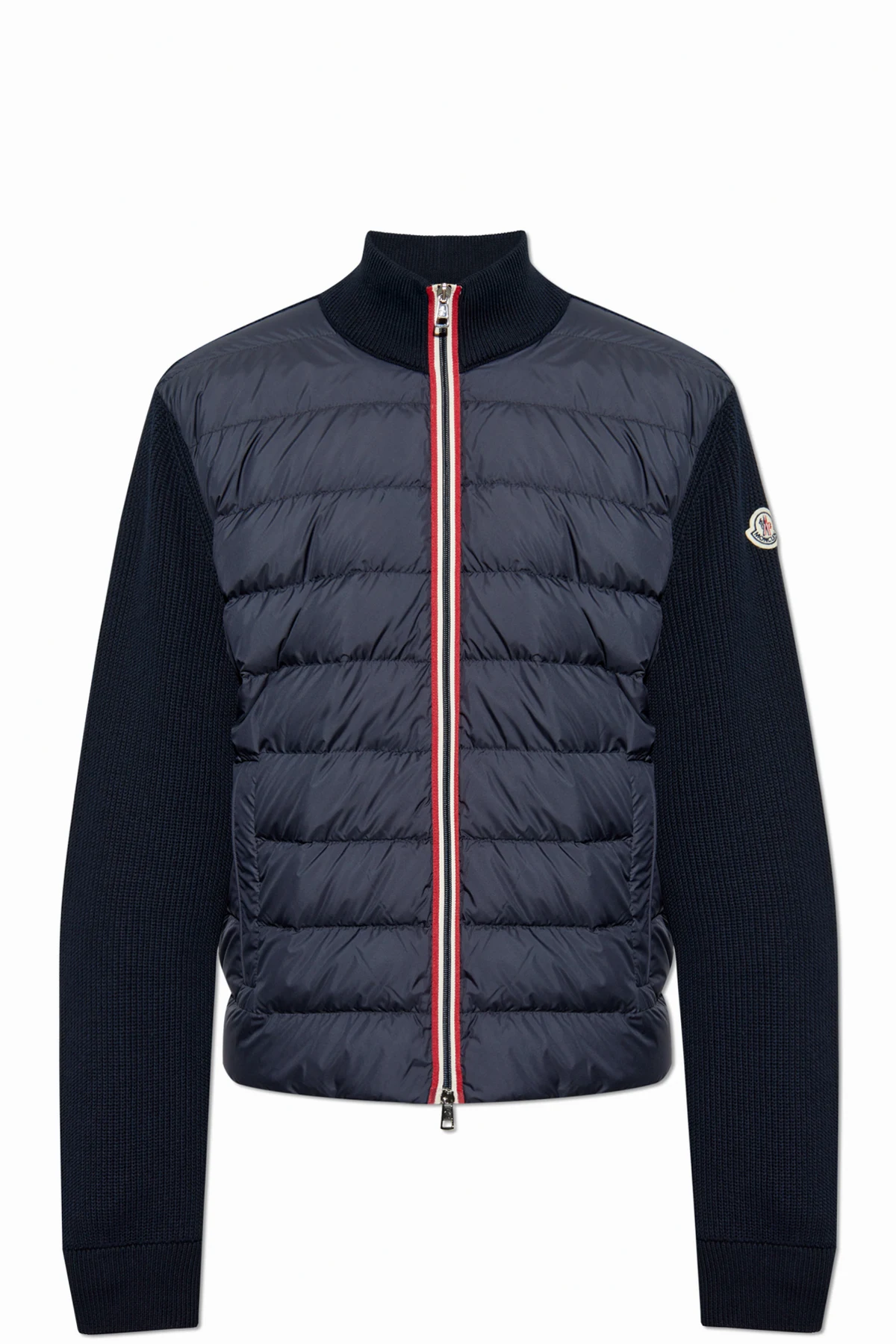 NAVY BLUE Cardigan with down insert