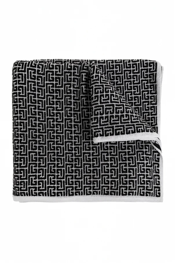 SCHWARZ Badetuch mit Monogramm