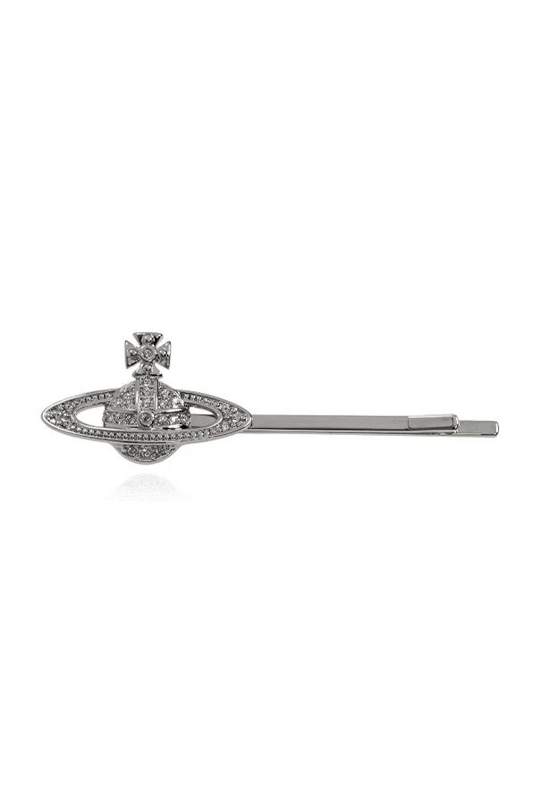 SILBER Haarklammer mit Logo