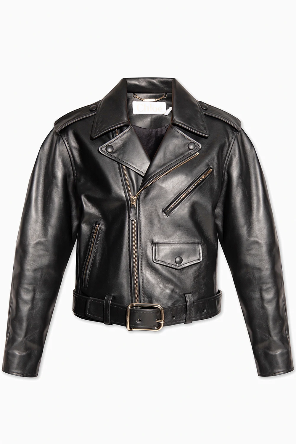 Leather biker jacket
