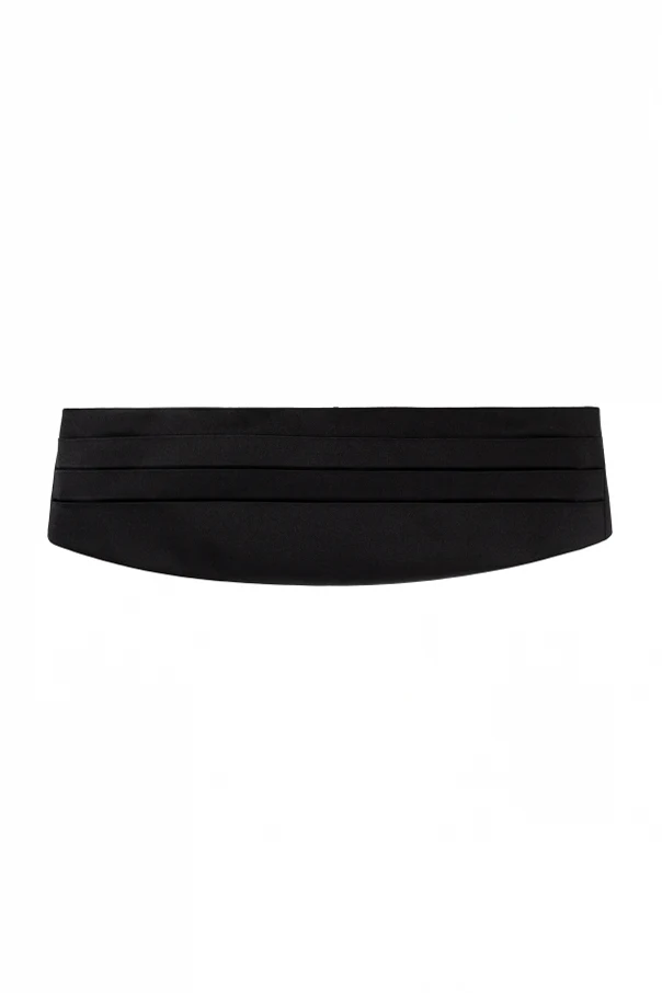 SCHWARZ Gürtel aus Seidensatin