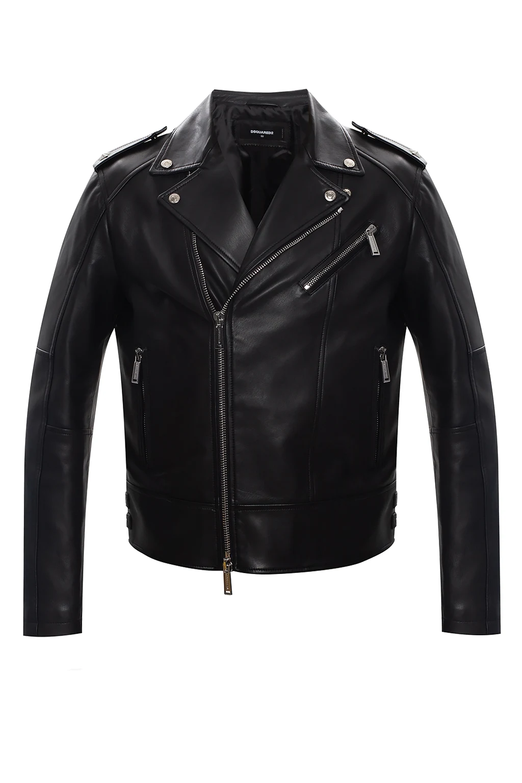 Leather biker jacket