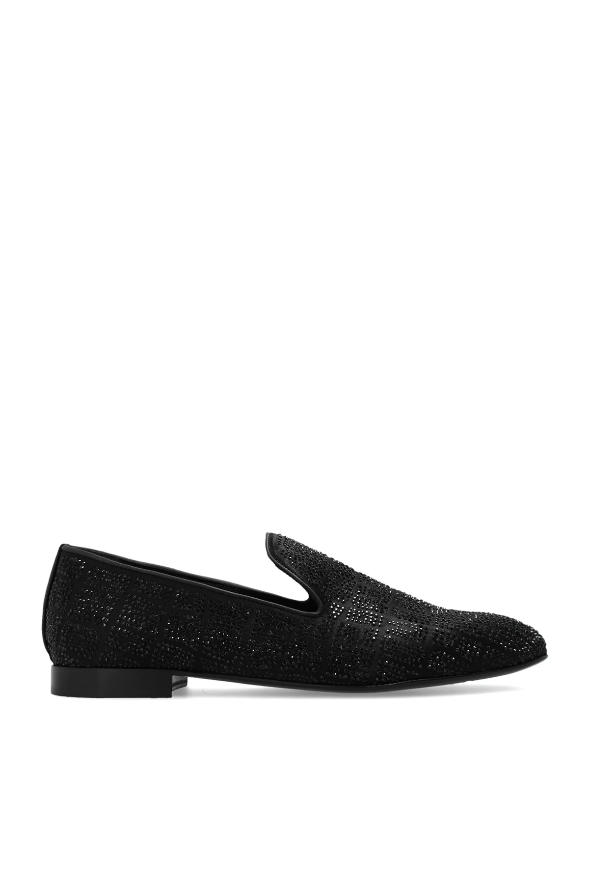 Satynowe buty z kryształami