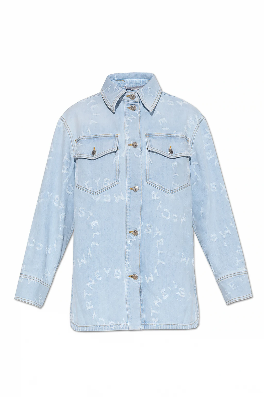 Shirt with worn effect