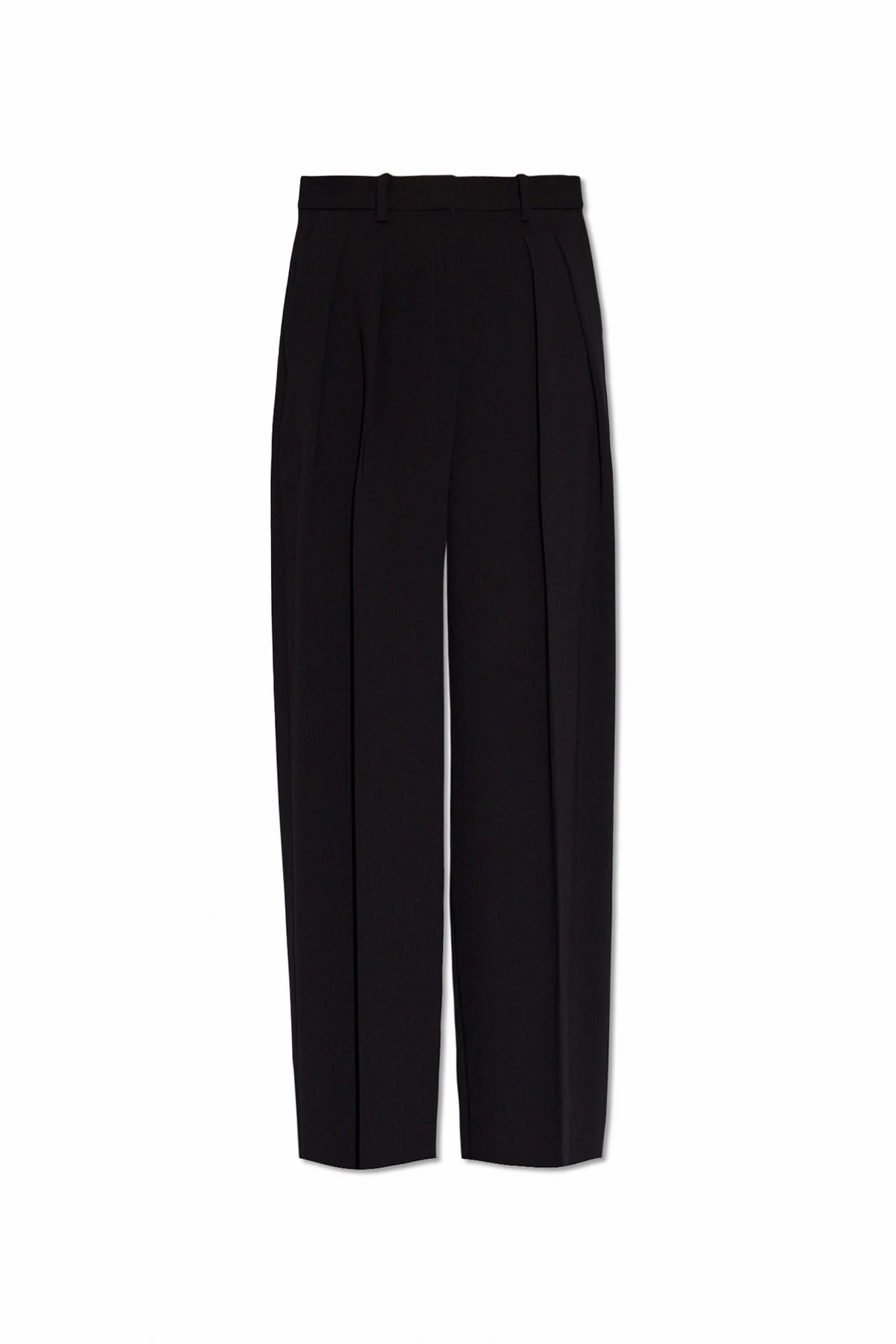 Wide pleat-front trousers