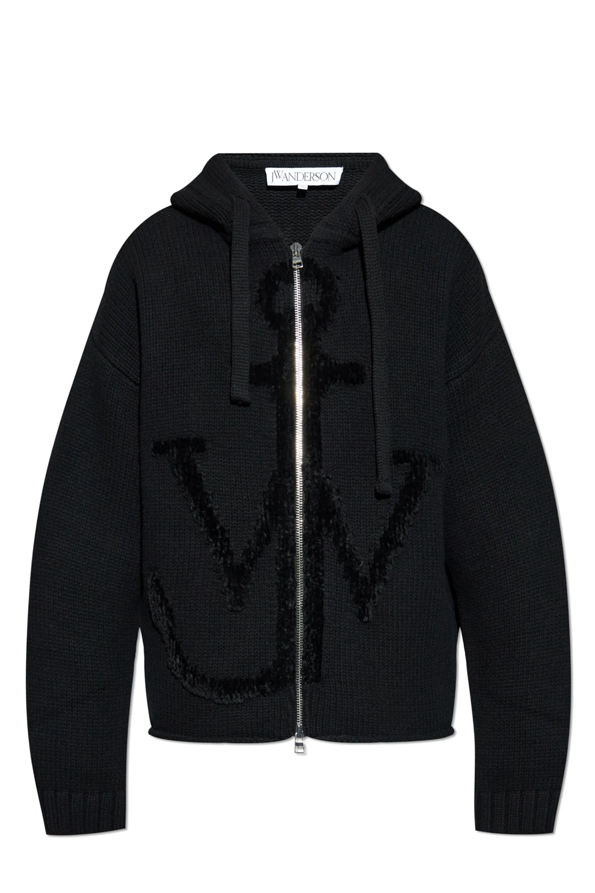 BLACK Hooded Cardigan